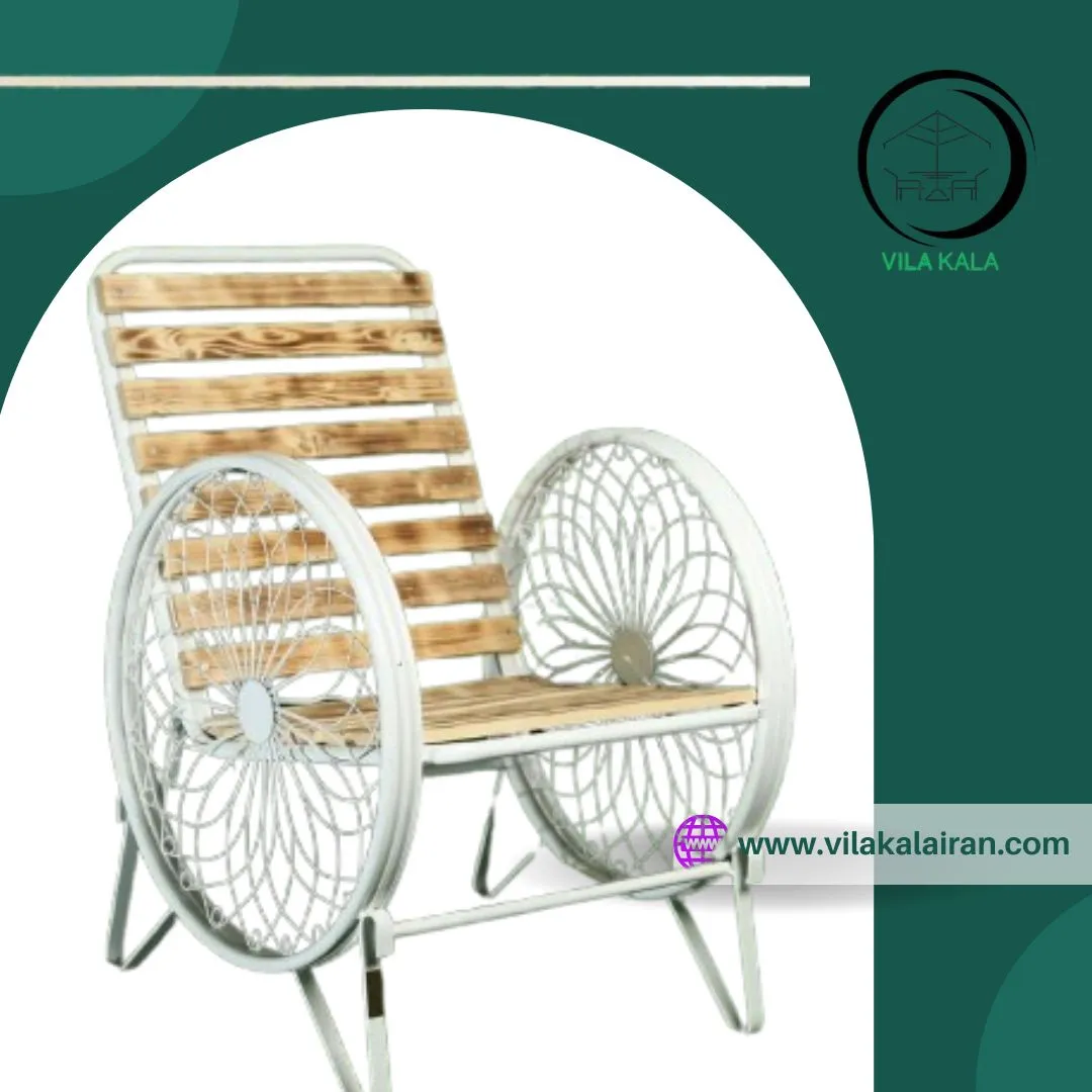 صندلی باغی گلبرگ مخلوط چوب و فلز صندلی باغی گلبرگ مخلوط چوب و فلز