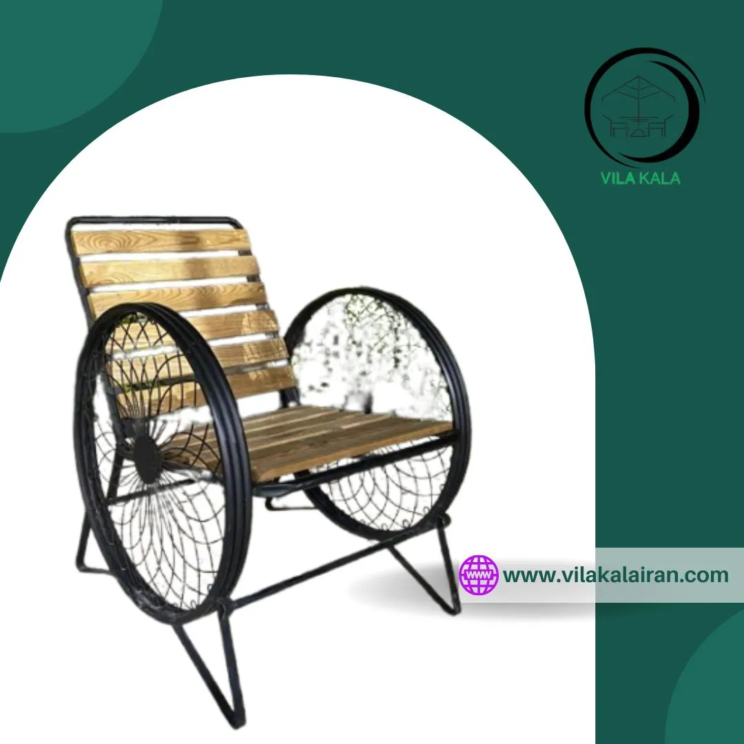 صندلی چوبی فلزی باغی صندلی چوبی فلزی باغی
