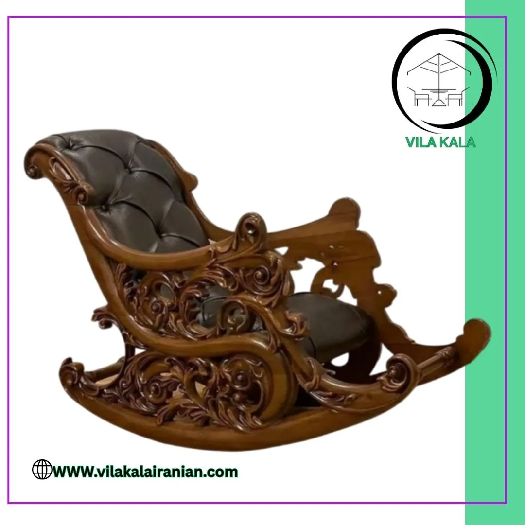 صندلی راک تمام منبتی چوب تمام راش صندلی راک تمام منبتی چوب تمام راش